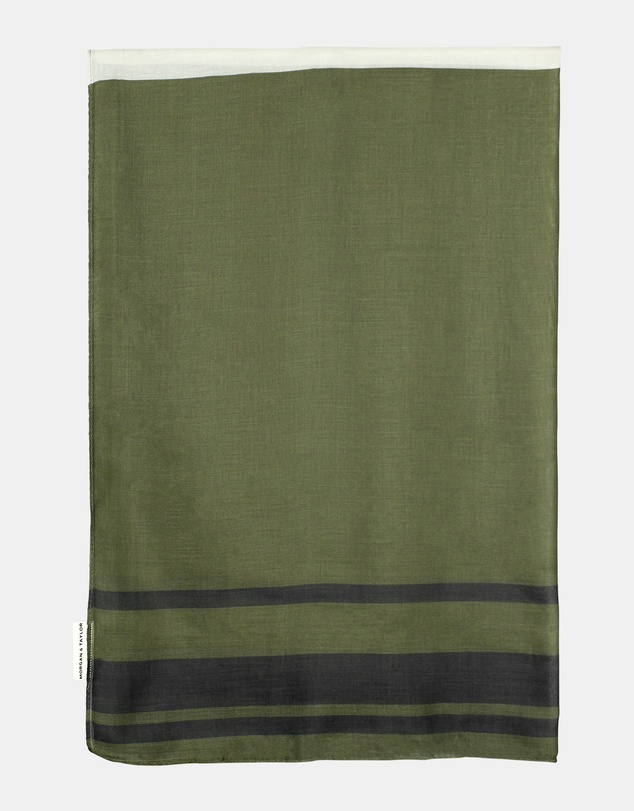 Morgan & Taylor - Eleanor Light-Weight Scarf in Khaki Green