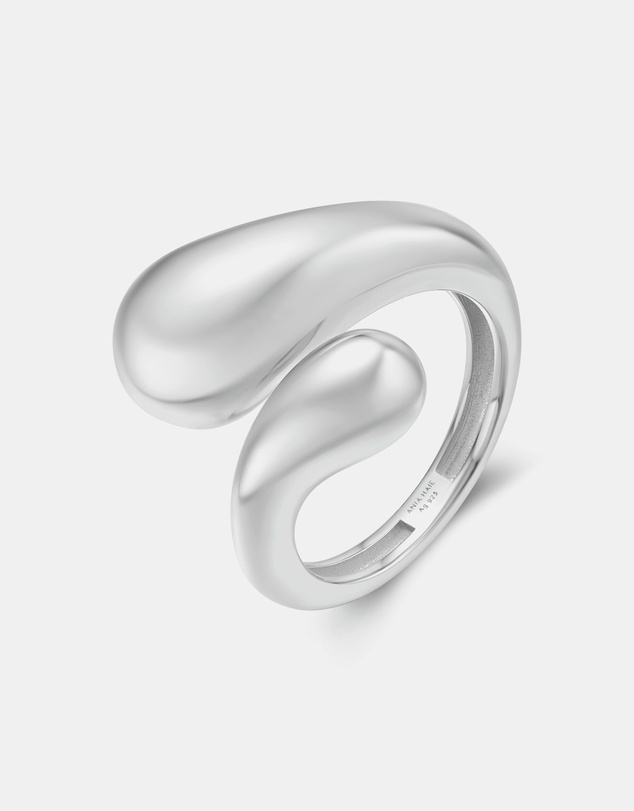 Ania Haie - Silver Sculptural Crossover Ring