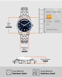 Fossil - Scarlette Silver Tone Analogue Watch