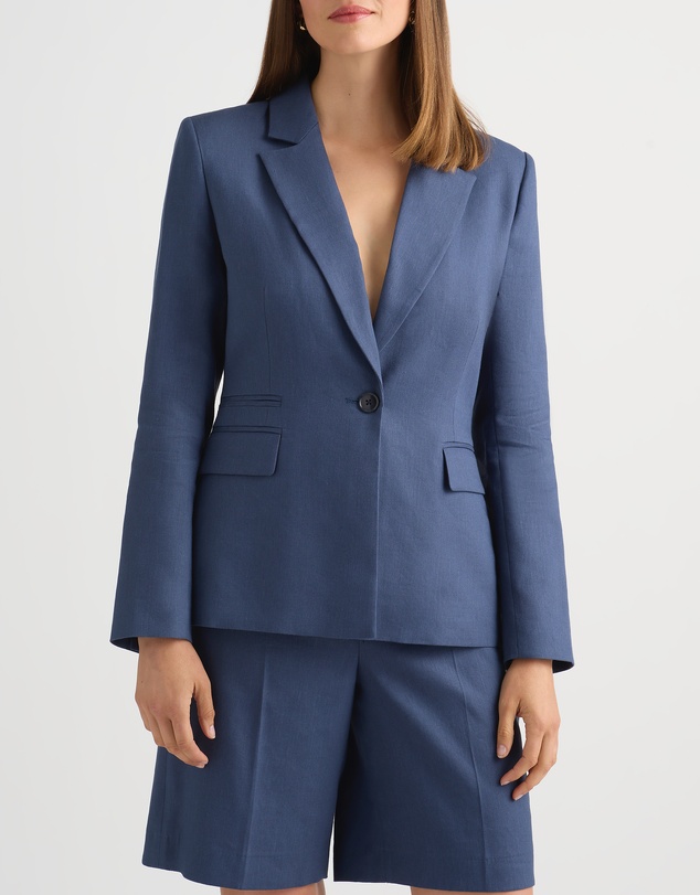 David Lawrence - Chaya Longline Linen Blazer