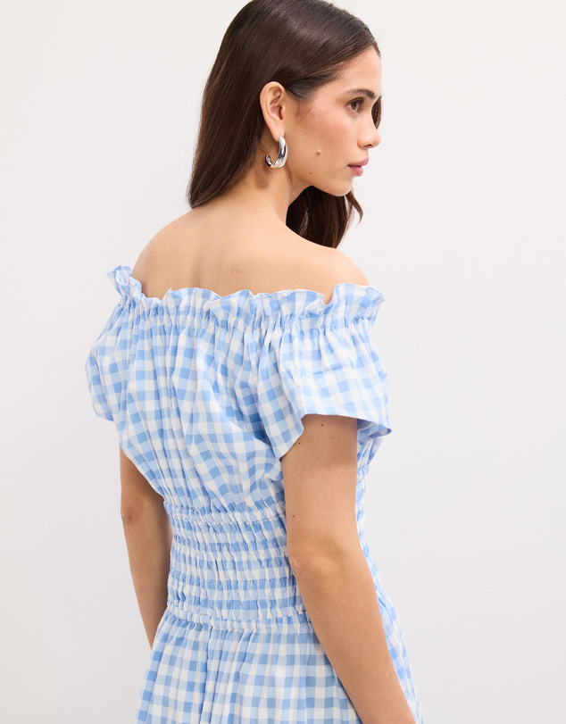 The Fated - Gina Gingham Maxi Dress