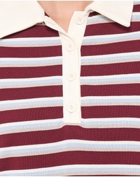 Petal & Pup - Gordie Mini Dress - Burgundy Stripe