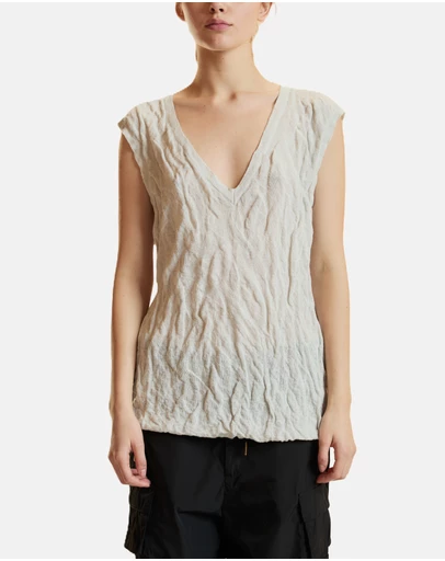 Cynthia Rowley - Crinkle Knit Sleeveless Top