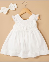 Purebaby - Ruffle Dress - Babies-Kids