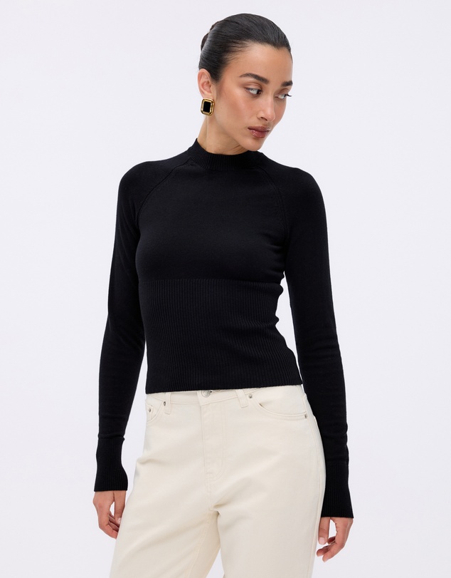Minima Esenciales - Reese Cotton Cashmere Rib Knit Top