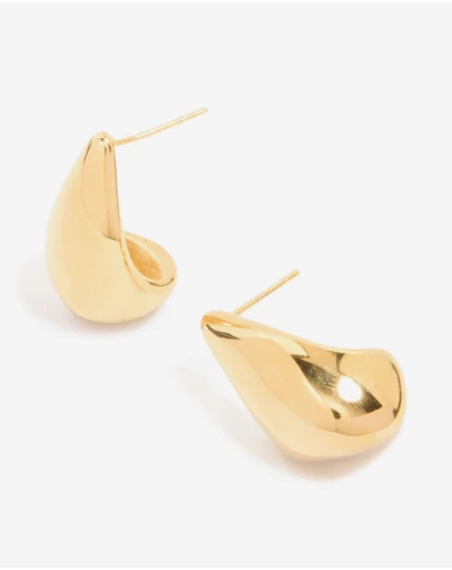 Lovisa - Waterproof Gold Plated Stainless Steel Button Stud Earrings