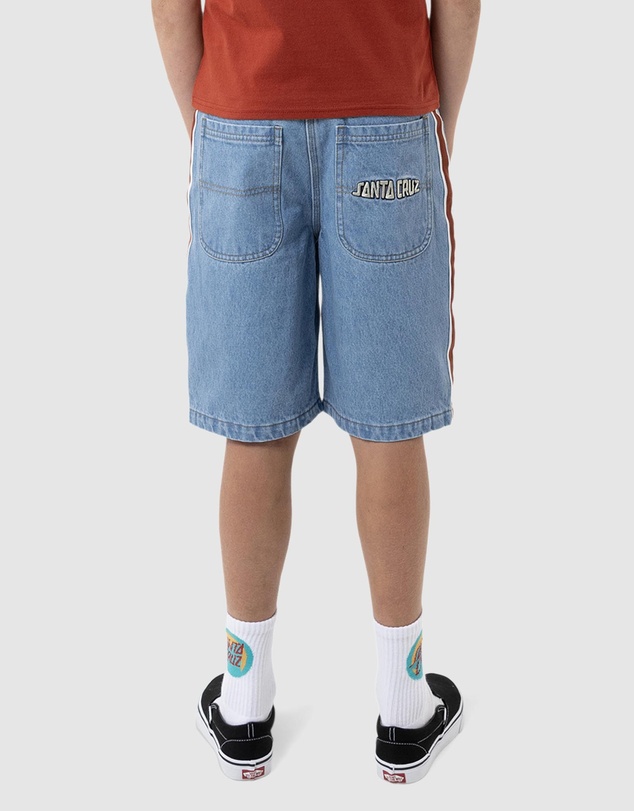 Santa Cruz - Fisheye Strip Jean Shorts - Teens