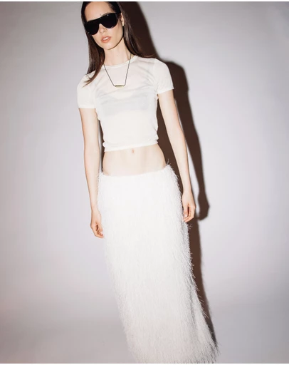Minima Esenciales - Aila Textured Maxi Skirt