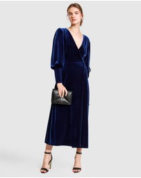 Belle & Bloom - Current Mood Velvet Wrap Dress