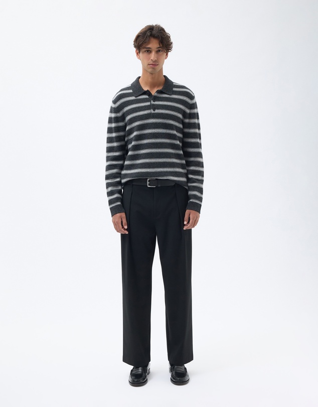 AERE - Stripe Wool Polo
