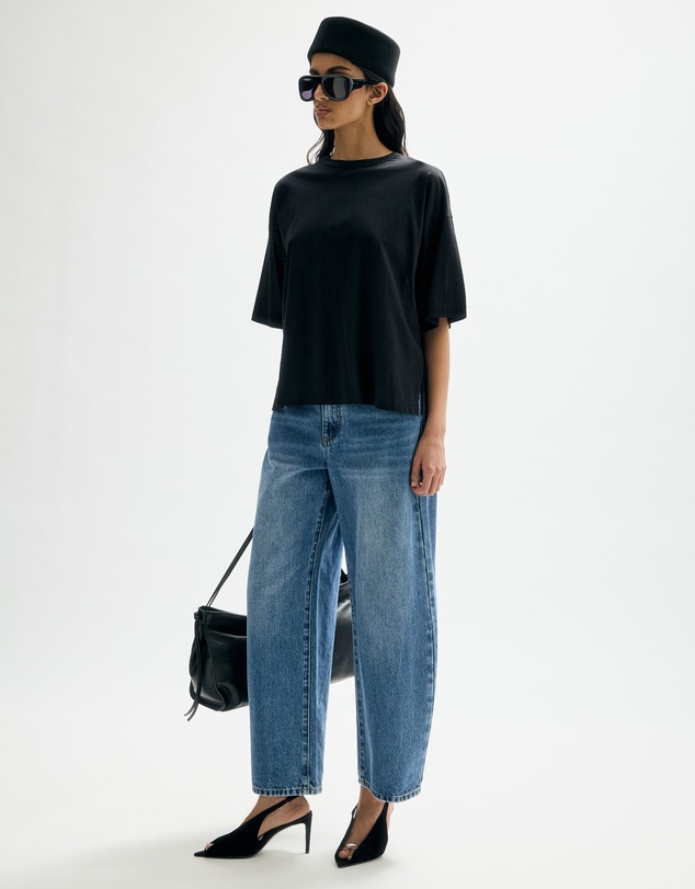 Minima Esenciales - Rena Boxy Sheer Cotton T-Shirt