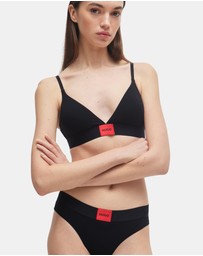 HUGO - Stretch-cotton regular-rise briefs with logo label