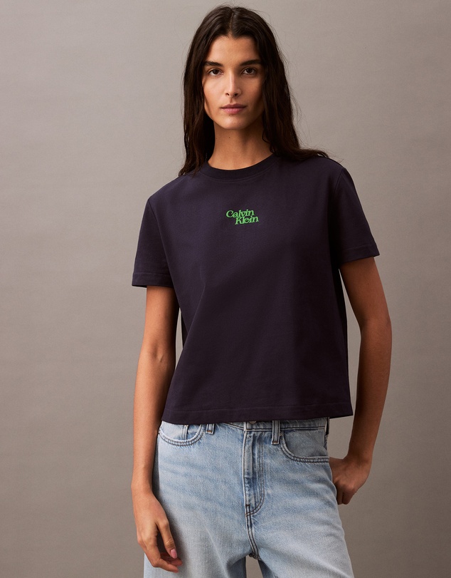 Calvin Klein Jeans - Flocked Logo Graphic Slim T-Shirt