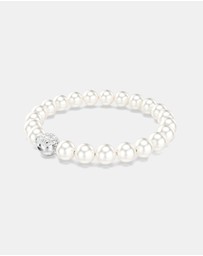 Swarovski - Matrix Bracelet, Crystal Pearl, White, Rhodium Plated