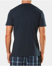 Mitch Dowd - Short Sleeve Henley Tee - Navy
