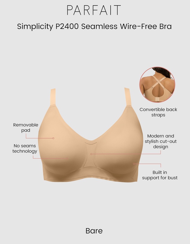 Parfait - Simplicity Seamless Wirefree Bonded Bra with Removable Padding