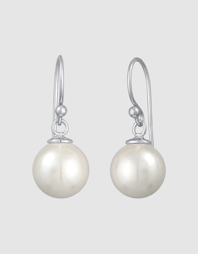Elli Jewelry - Shell Pearl Drop Earrings in 925 Silver