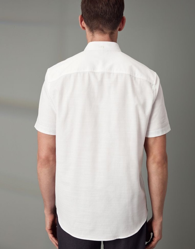 NEXT - Textured Trimmed Short Sleeve Shirt