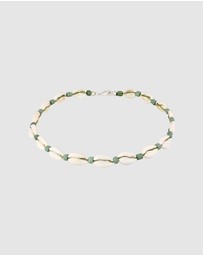 Kuzzoi - ICONIC EXCLUSIVE - Necklace Men Nylon Shell White 925 Sterling Silver