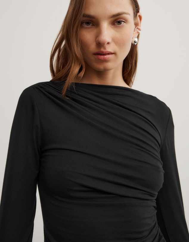 Witchery - Draped Jersey Long Sleeve Top