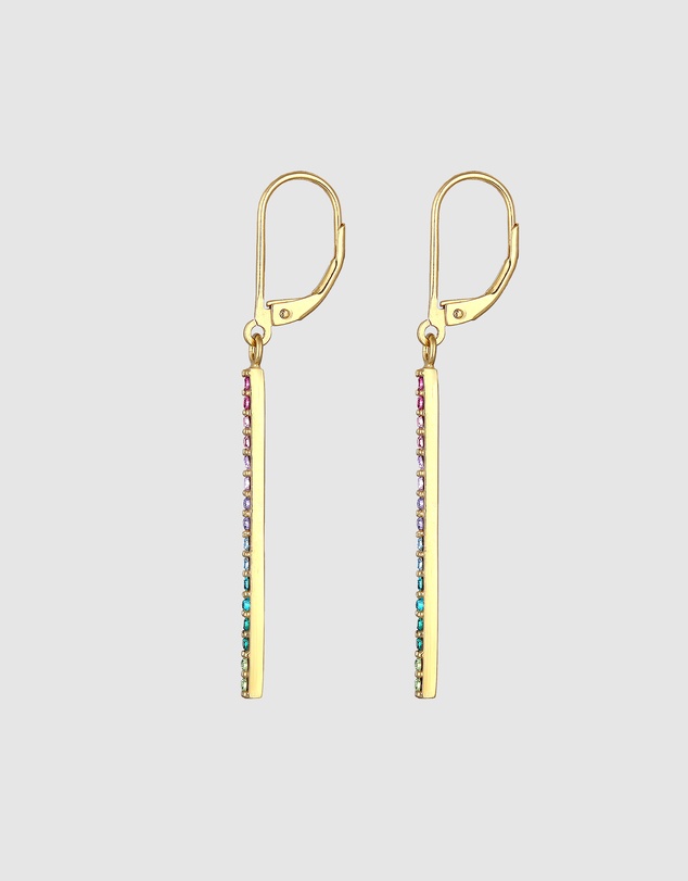 Elli Jewelry - Rainbow Drop Earrings in Gold-Plated 925 Silver