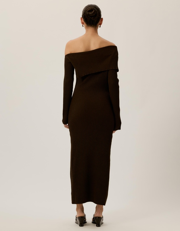 Tussah - Chloe Off Shoulder Knitted Midi Dress