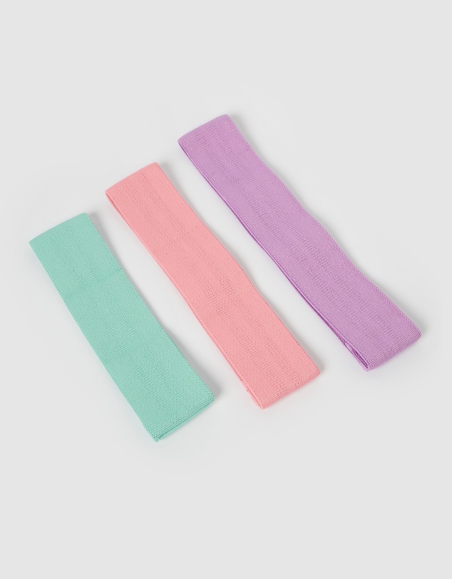 Core Trainer - 3 Pack Fabric Resistance Bands Multi
