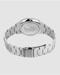 Bering - Bering Ultra Slim 40mm Green Dial Polished Silver Strap Watch