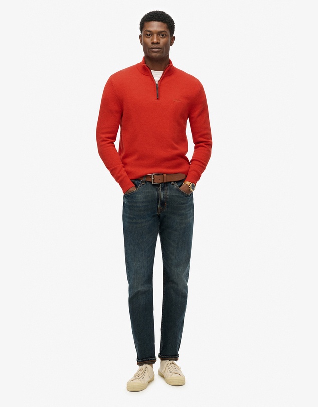 Superdry - Wool Blend Half Zip Slim Fit Jumper