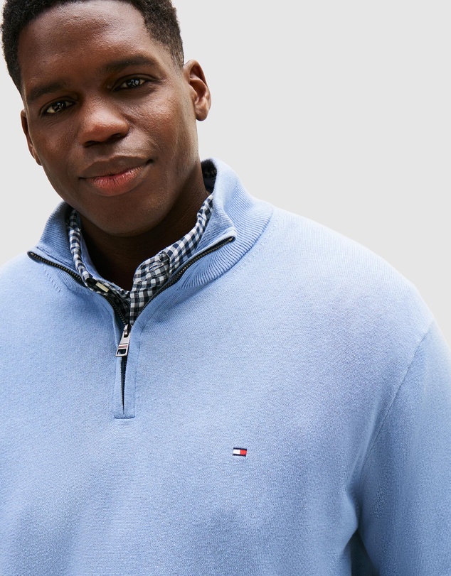 Tommy Hilfiger - Big & Tall Cashmere Half-Zip Jumper