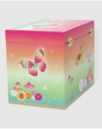 Pink Poppy - Rainbow Butterfly Medium Musical Jewellery Box
