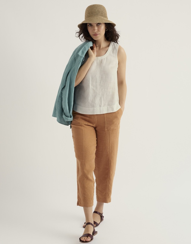 Seasalt - Seasalt Cornwall White Lighthouse Station Linen Vest