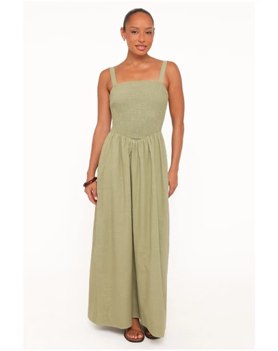 Petal & Pup - Rowell Midi Dress - Olive Green