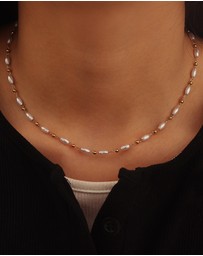 Zoe Olivia - Waterproof Pearl and Bead Necklace