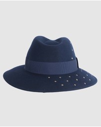 Max Alexander - Winter Felt Navy Fedora Hat