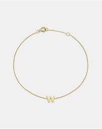 Zoe Olivia - 9K Gold Initial W Bracelet