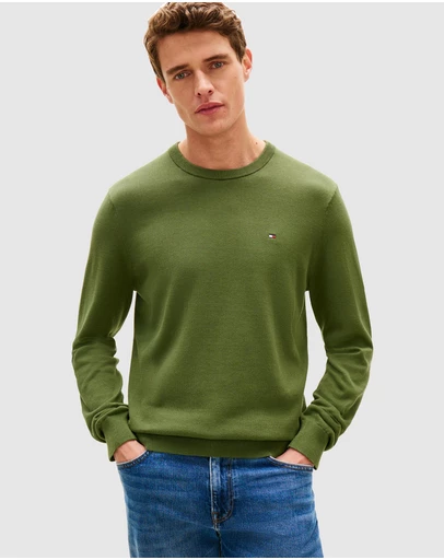 Tommy Hilfiger - Flag Embroidery Crew Neck Jumper