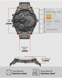 Diesel - Mr. Daddy Slim Gray Analogue Watch