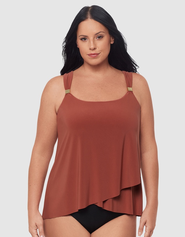 Miraclesuit Swimwear  - Razzle Dazzle Underwired Plus Size Tankini Top