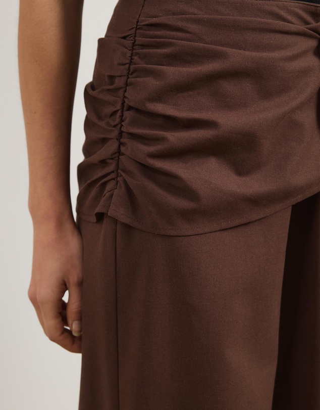 Atmos&Here - Sabrina Linen Blend Wrap Belt Pants
