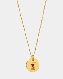 Haze & Glory - ICONIC EXCLUSIVE - Necklace Heart Red Onyx 925 Sterling Silver Gold Plated