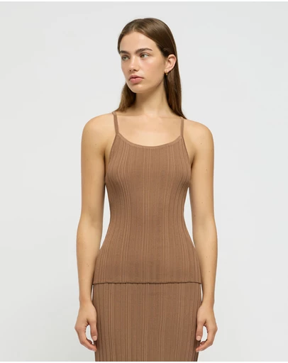 FRIEND of AUDREY - Reflection Ribbed Knit Singlet