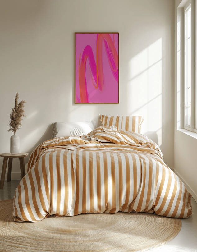 Olive et Oriel - Pinkwave No 7 by Treechild Art Print