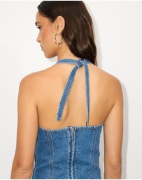 Dazie - Cote Denim Halter Dress