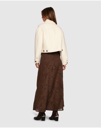 Belle & Bloom - Crystal Skies Cropped Wool Rib Jacket
