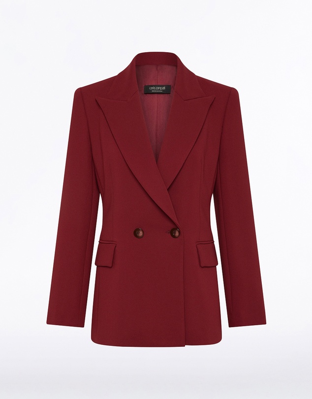 Carla Zampatti - Cabernet Crepe Double Breasted Blazer