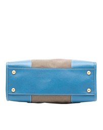 Pre-Loved by Azura Reborn - Pre-Loved Saffiano Trimmed Canvas Canapa Logo Double Zip Satchel
