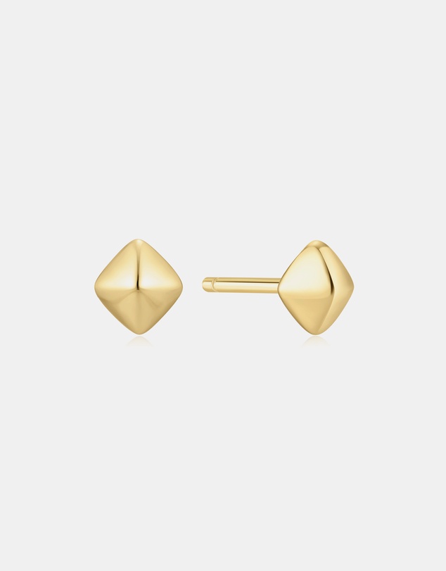 Ania Haie - Ania Haie Gold Pyramid Glam Stud Earrings