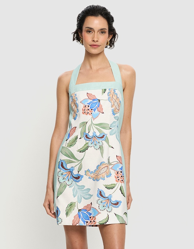 KIVARI - Azure Halter Mini Dress