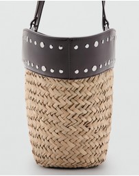 M.N.G - Natural Fibre Basket with Studs